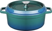 Sola Casserole Fonte - Ø 20 cm - Blauw/ Vert - Couvercle inclus