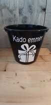 Emmer - Tekst - 5 liter - Kado emmer- Zwart - Kado - Gift