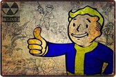Retro Muur Decoratie uit Metaal Fallout Game Merch 24