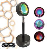 Foumt Sunset lamp Rainbow - Projector - Sunset projector lamp - Zonsondergang lamp - Zwart