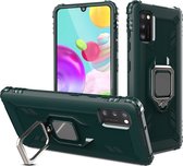 Samsung Galaxy A41 Hoesje - Mobigear - Armor Ring Serie - Hard Kunststof Backcover - Groen - Hoesje Geschikt Voor Samsung Galaxy A41