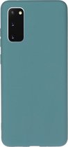 Samsung Galaxy S20 Hoesje - Mobigear - Color Serie - TPU Backcover - Turquoise - Hoesje Geschikt Voor Samsung Galaxy S20