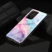 Voor Huawei P40 Marble Pattern Soft TPU beschermhoes (roze groen)