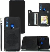 Voor Huawei P Smart Z / Y9 Prime Mandala Reliëf PU + TPU Case met houder & kaartsleuven & fotolijst & riem (zwart)