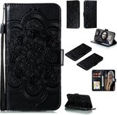 Voor Motorola Moto G8 Power Lite Mandala Embossing Patroon Horizontale Flip Leren Case met Houder & Kaartsleuven & Portemonnee & Fotolijst & Lanyard (Zwart)