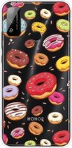 Voor Huawei Honor Play 4T schokbestendig geverfd transparant TPU beschermhoes (donuts)
