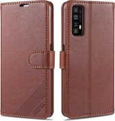 Voor OPPO Realme 7 4G AZNS Schapenvacht Textuur Horizontale Flip Leren Case met Houder & Kaartsleuven & Portemonnee (Bruin)