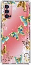 Voor OPPO Reno4 Pro Gekleurde tekening Clear TPU Cover Beschermhoesjes (Dorking Butterfly)