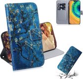 Voor Huawei Mate 30 / 5G Gekleurde Tekening Patroon Horizontale Flip PU Lederen Case met Houder & Kaartsleuven & Portemonnee (Abrikoos Bloem)