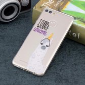 Alpaca patroon transparant TPU Soft Case voor Huawei Y9 2018