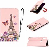 Voor Xiaomi Redmi Note 7 3D Schilderen Horizontale Flip Leren Case met Houder & Kaartsleuf & Lanyard (Ijzeren Toren)