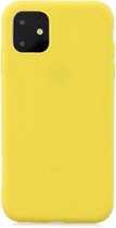 Frosted effen kleur TPU beschermhoes voor iPhone 11 (geel)