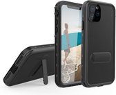 Voor iPhone 11 Pro RedPepper schokbestendig waterdicht effen kleur PC + TPU beschermhoes met houder (zwart)