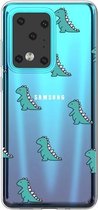 Voor Galaxy S20 Ultra Lucency Painted TPU Protective (Mini Dinosaurus)