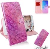 Voor Galaxy S10 Lite / A91 Effen Kleur Kleurrijke Magnetische Gesp Horizontale Flip PU Lederen Case met Houder & Kaartsleuven & Portemonnee & Lanyard (Roze)