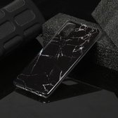 Voor Galaxy A70e Marble Pattern Soft TPU beschermhoes (zwart)