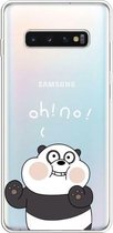 Voor Galaxy S10 Plus Lucency Painted TPU Protective (Face Panda)