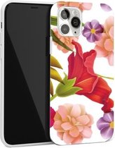Glanzend bloempatroon TPU beschermhoes voor iPhone 12 Pro Max (F5)