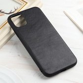 Turtle Crack Texture lederen beschermhoes voor iPhone 12 mini (zwart)