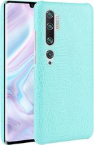 Xiaomi Mi Note 10 Hoesje - Mobigear - Croco Serie - Hard Kunststof Backcover - Turquoise - Hoesje Geschikt Voor Xiaomi Mi Note 10