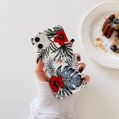 Bloem- en bladpatroon schokbestendig TPU-beschermhoesje voor iPhone 11 Pro (10)