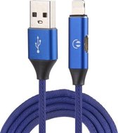 Multifunctionele 1m 3A 8-pins mannelijk en 8-pins vrouwelijk naar USB nylon gevlochten gegevenssynchronisatie audiokabel opladen (blauw)