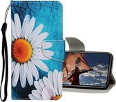 Gekleurde tekening patroon horizontaal Flip lederen hoes met houder & kaartsleuven & portemonnee voor iPhone 12 Pro Max (Daisy)