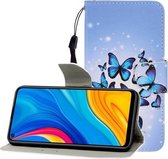 Voor Huawei Honor Play 3 / Enjoy 10 Gekleurde Tekening Horizontale Flip Leren Case met Houder & Kaartsleuf & Portemonnee (Veel Vlinders)