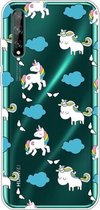 Voor Huawei Enjoy 10s Lucency Painted TPU beschermhoes (Clouds Horse)