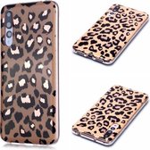 Voor Huawei P20 Pro Plating Marble Pattern Soft TPU beschermhoes (luipaard)