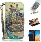 Voor Huawei P40 Pro 3D Schilderen Horizontale Flip Leren Case met Houder & Kaartsleuf & Portemonnee & Lanyard (Zoo)