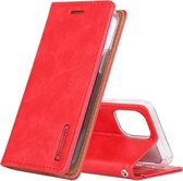 GOOSPERY BLUE MOON FLIP Crazy Horse Texture Horizontale flip lederen tas met houder & kaartsleuven & portemonnee voor iPhone 12 Pro Max (rood)