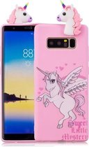 Voor Galaxy Note 8 schokbestendige cartoon TPU beschermhoes (eenhoorn)