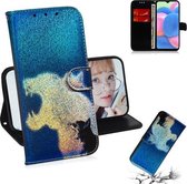 Voor Galaxy A50s Gekleurd tekeningpatroon Kleurrijke magnetische gesp Horizontale flip PU lederen tas met houder & kaartsleuven & portemonnee & lanyard (kat en luipaard)