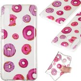 Coloured Drawing Transparant Clear TPU Case voor Galaxy A60 (Donut)