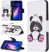Voor Xiaomi Redmi Note 8 Gekleurde Tekening Horizontale Flip Leren Case met Houder & Kaartsleuven & Portemonnee (Grote Panda)