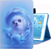 Voor iPad 10.2 inch Gekleurd Tekening Patroon Horizontale Flip Leren Case met Houder & Kaartsleuven & Fotolijst (Hond)