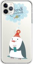 Voor iPhone 11 Pro Trendy schattig kerstpatroon Case TPU Cover Telefoonhoesjes (Penguin)