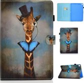 Voor iPad 10.2 inch Gekleurde Tekening Horizontale Flip Leren Case met Houder & Kaartsleuven & Slaap / Wekfunctie (Hertenkop)