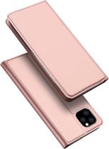 Voor iPhone 11 DUX DUCIS Skin Pro-serie schokbestendige horizontale lederen flip-hoes met houder en kaartsleuven (roségoud)