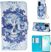 Voor Galaxy M80s 3D Schilderen Horizontale Flip Leren Case met Houder & Kaartsleuf & Portemonnee & Lanyard (Cloud Ghost Head)