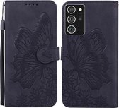 Voor Samsung Galaxy Note20 Ultra Retro Skin Feel Butterflies Embossing Horizontale Flip Leather Case met houder & kaartsleuven & portemonnee (zwart)