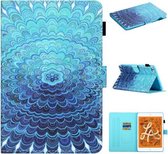 Voor iPad Mini 2019 & 4 & 3 & 2 & 1 Gekleurde tekening Stiksels Horizontale flip lederen hoes met houder & kaartsleuven & slaap- / wekfunctie (verloop)
