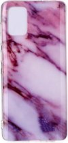 Voor Galaxy A51 Marble Pattern Soft TPU beschermhoes (paars)