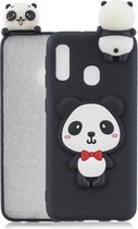 Voor Galaxy A20e 3D Cartoon Pattern Shockproof TPU beschermhoes (Red Bow Panda)