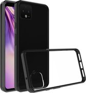 Voor Google Pixel 4 krasbestendig TPU + acryl beschermhoes (zwart)