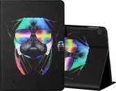 Voor Lenovo Tab M10 X605F X505 Gekleurde Tekening Horizontale Flip Leren Case met Houder & Kaartsleuven & Slaap / Wekfunctie (Eye Dog)