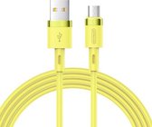 JOYROOM S-1224N2 1,2 m 2,4 A USB naar micro-USB siliconen datasynchronisatie-oplaadkabel (geel)