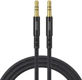 JOYROOM SY-15A1 AUX-audiokabel 3,5 mm mannelijk naar mannelijk stekker Jack Stereo audiodraad AUX autoradio audiokabel, kabellengte: 1,5 m (zwart)