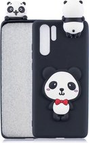 Voor Huawei P30 Pro 3D Cartoon patroon schokbestendig TPU beschermhoes (rode strik panda)